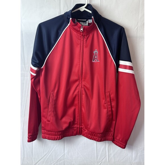 Angels MBL Womens Small Baseball Fleece Lining Jacket - Picture 1 of 11